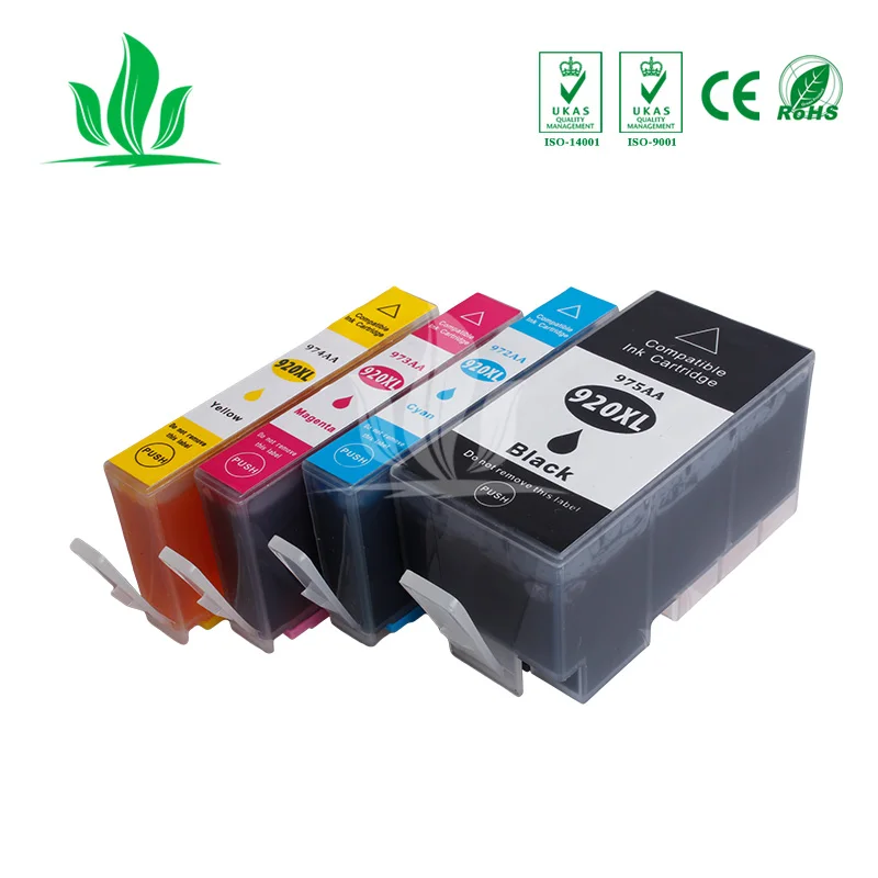 4 шт. 920XL чернильный картридж совместимый для hp920 OfficeJet 6000 6500 6500A/7000/7500/7500A