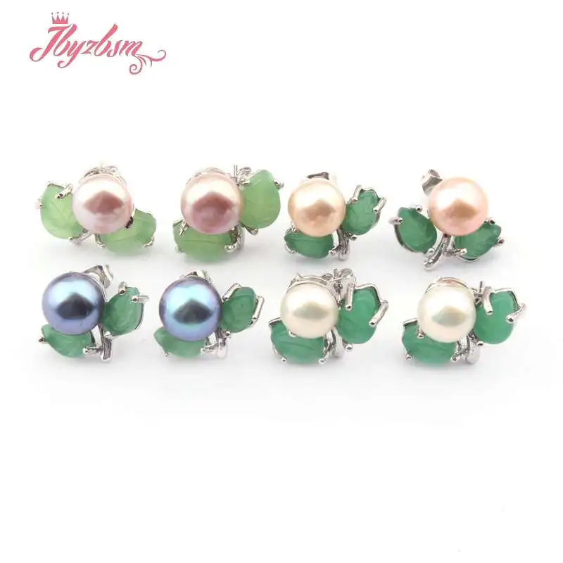 1 пара женские серьги с натуральным пресноводным жемчугом 6 мм|earrings fashion|earrings free
