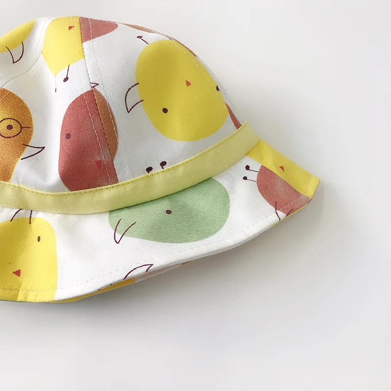

Soft Cotton Summer Baby Sun Hat Infant Boys Girls Bucket Hat Cartoon Printed Bucket Hats Toddler Kids Helmet Cap Fisherman Hat