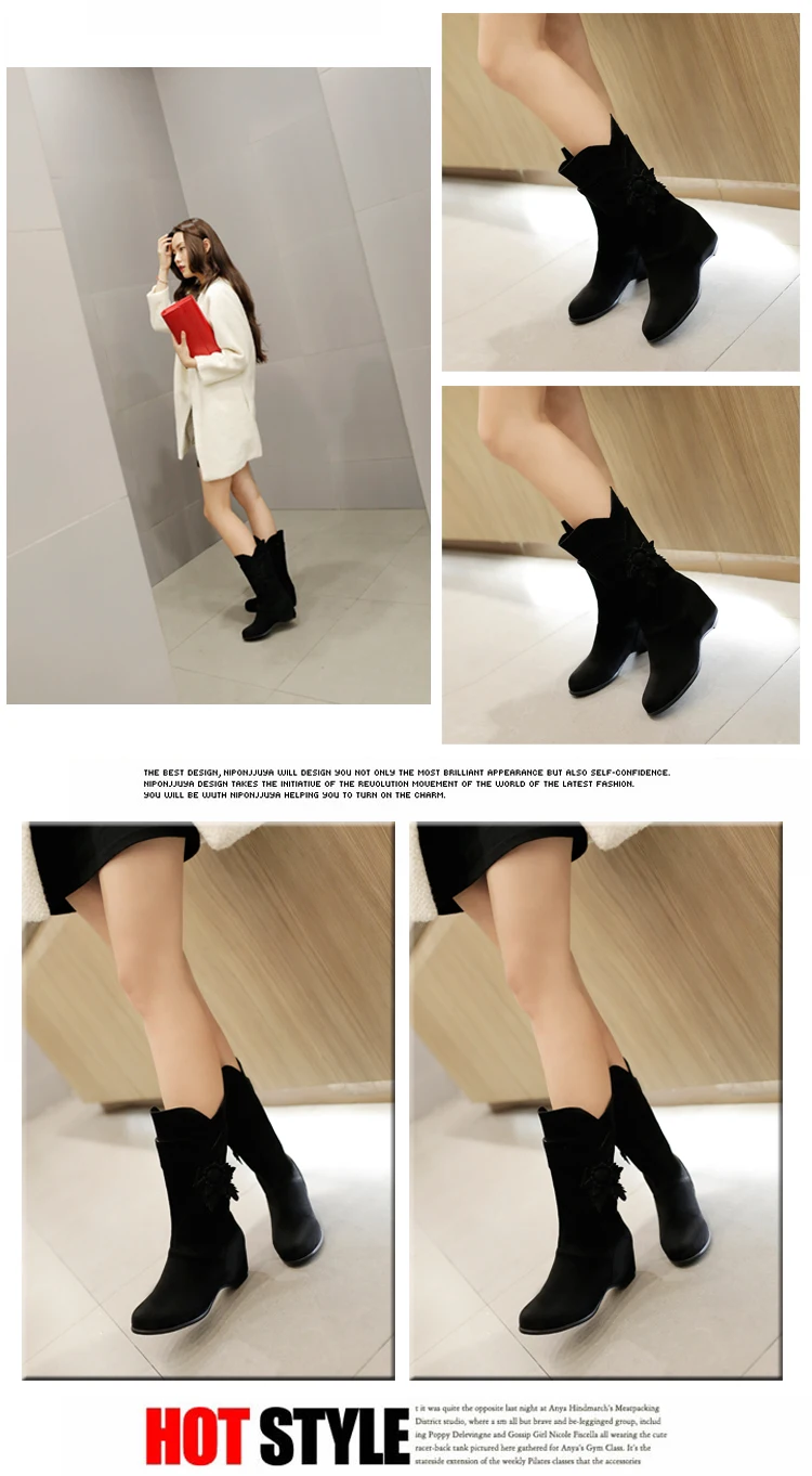 Женские сапоги до середины голени в летнем стиле; botas masculina zapatos botines mujer chaussure femme; HQ101