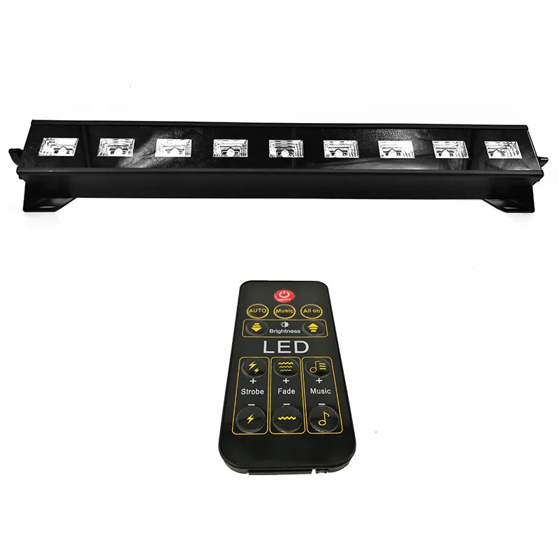 Remote 9x3W With DMX Обувь по заводским ценам светодиодный арматура дежурного освещения 12x3W УФ Цвет светодиодный настенный светильник омывающего с дистанционное управление световой эффект для домашних развлечений - Цвет: Remote 9x3W With DMX