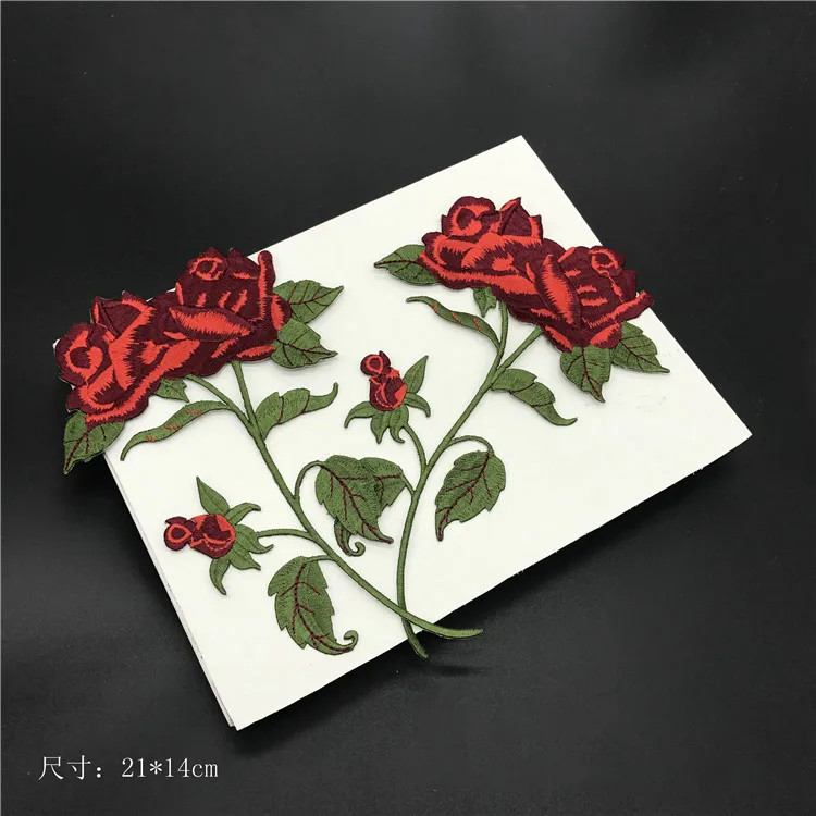 20 шт. вышитые розы для одежды | Дом и сад