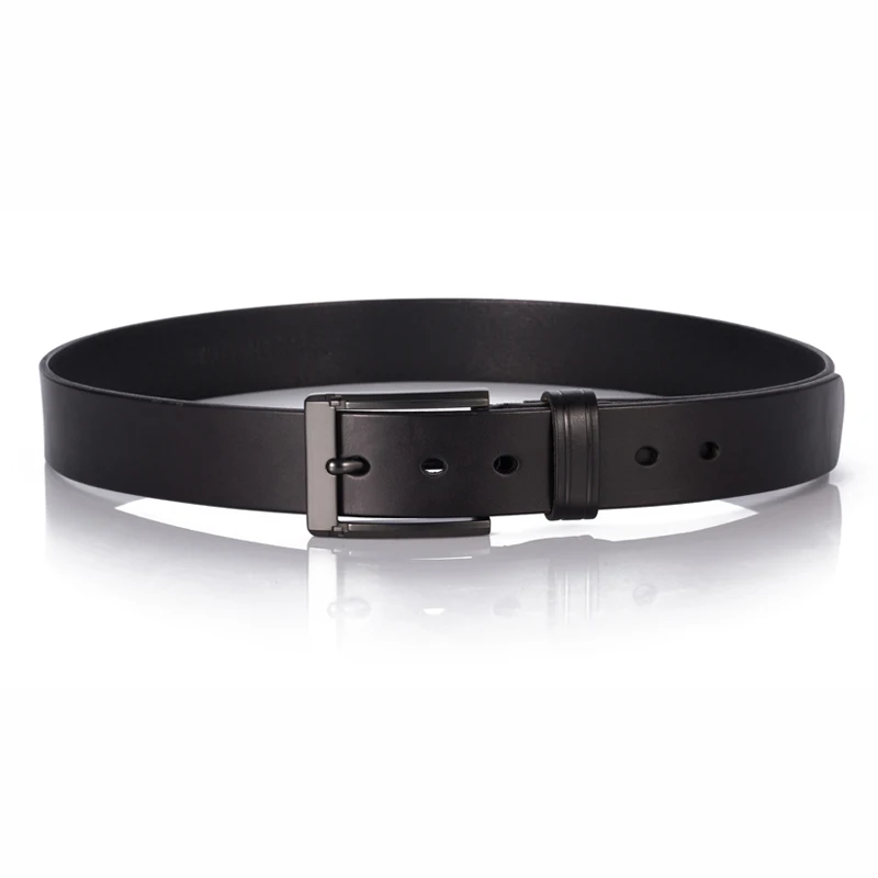 2017 Новая мода из натуральной кожи Для мужчин ремень Булавки пряжкой Топ воловьей