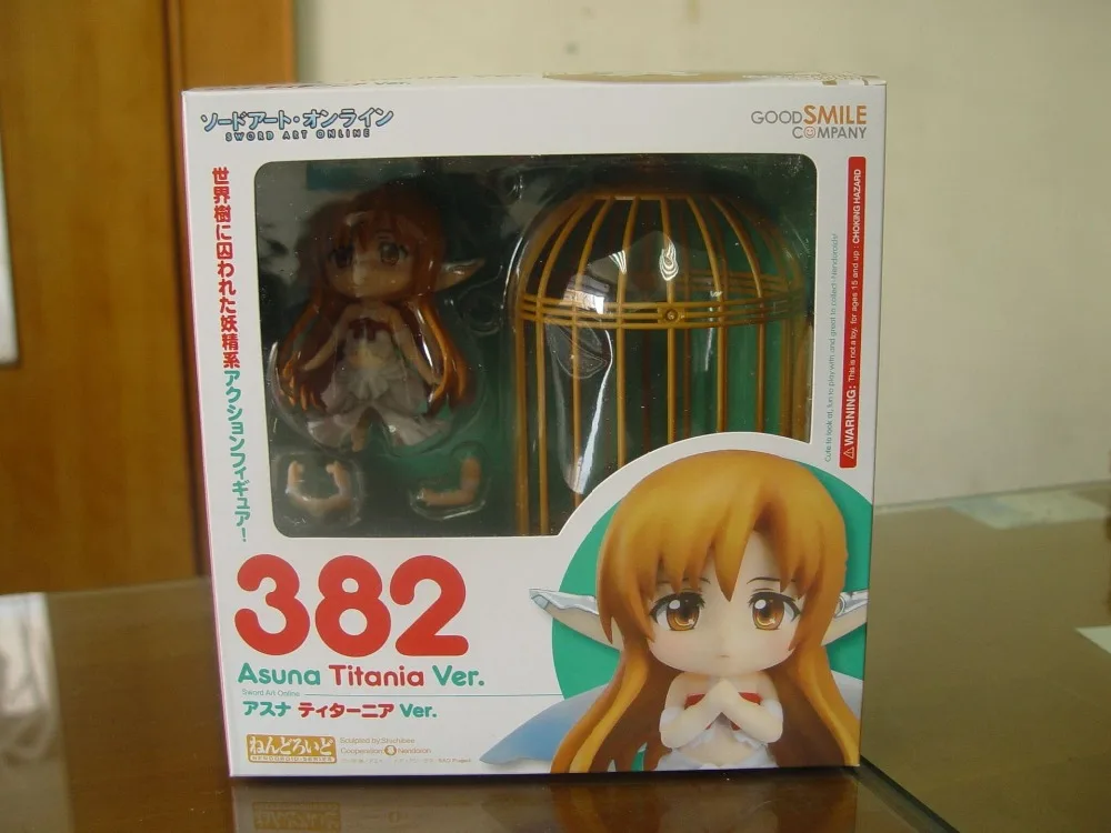 Симпатичные " Nendoroid Sword Art Online Аниме Асуна в коробке 12 см ПВХ фигурка коллекция Модель Кукла Cu-poche 017 B746