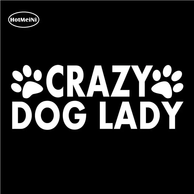 HotMeiNi Crazy Dog Lady Funny JDM Stickers Heart Puppies Pet Breeders Animal Decal Vinyl Car Window Door Fuel Tank Cap Laptop | Автомобили