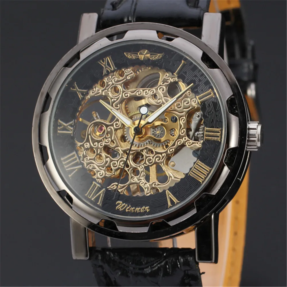 Часы наручные WINNER Мужские механические брендовые Роскошные деловые спортивные