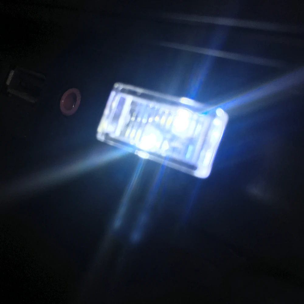 10 шт./компл. Автомобильный USB светодиодный атмосферный свет авто ПК декоративные