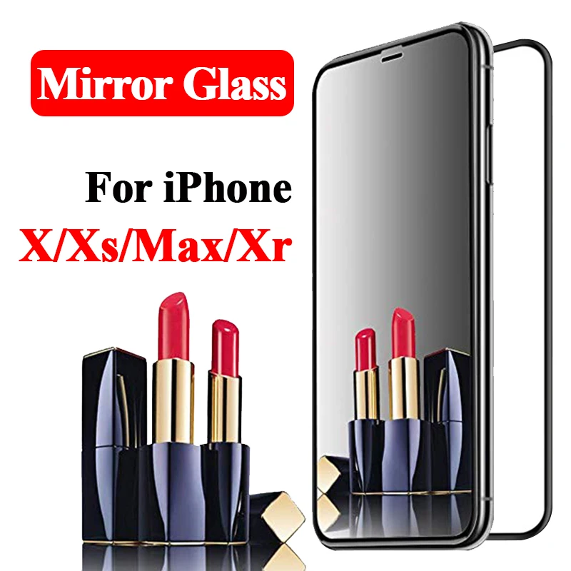 Зеркальное Защитное стекло для iPhone x xs max xr tremp защитная пленка 10 s 10x sx rx закаленное