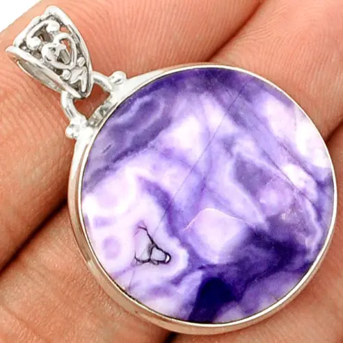 

Genuine TIF Jasper Pendant 100% 925 Sterling Silver Jewelry 40mm AP1283