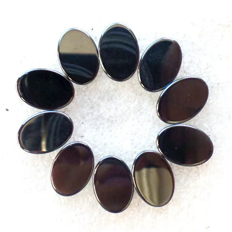 (10 шт./лот) оптовая продажа Овальный Кабошон Из Натурального Гематита 5x7 мм