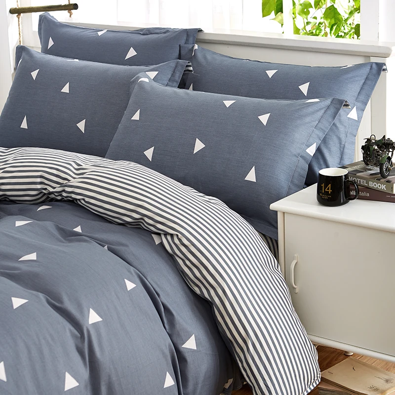 Набор постельного белья из 100% хлопка набор с геометрическими узорами