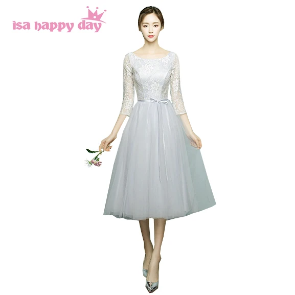 Элегантное сексуальное кружевное короткое Тюлевое женское серое вечернее