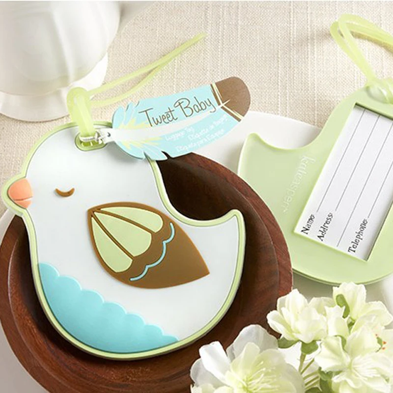 

New arrival 100pcs/lot "Tweet Baby" Baby Bird Luggage tag Party favors Wedding favor Baby shower wedding gifts Free shipping