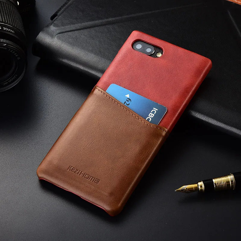 Kezihome New Case Luxury Slim Genuine leather Phone For Blackberry KEYone Key2 Cover Protection Black Matte | Мобильные телефоны и
