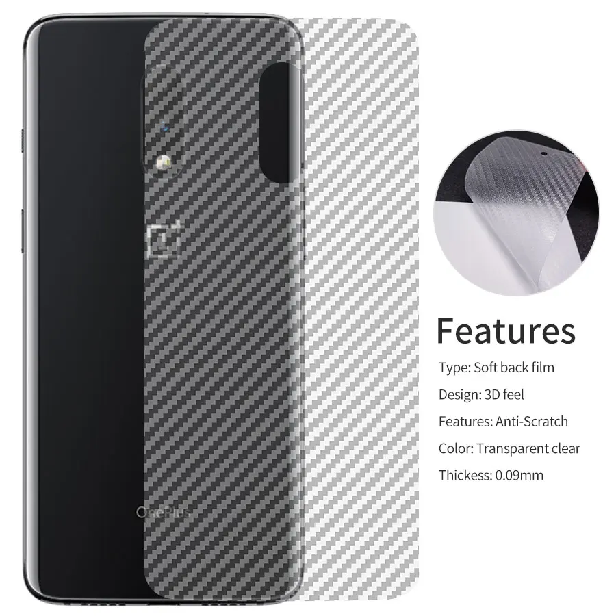 3D пленка из углеродного волокна для OnePlus 7 pro 6T 6 5T 3 3T One plus Pro мягкая задняя наклейка
