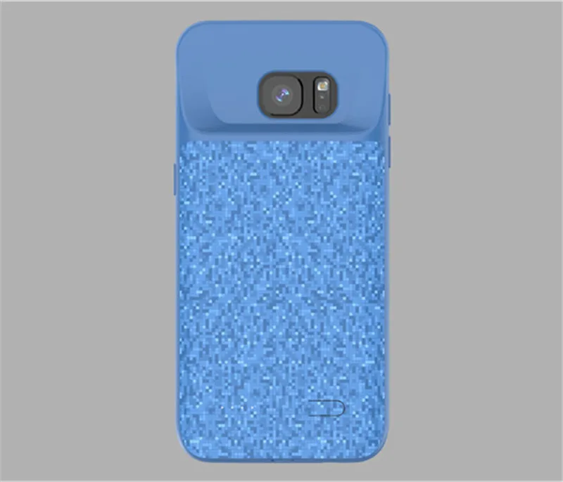 KQJYS Ультратонкий внешний аккумулятор 5000 мАч для samsung Galaxy S7 Edge, портативный чехол для зарядного устройства для samsung S7 edge, чехол для питания - Цвет: Blue
