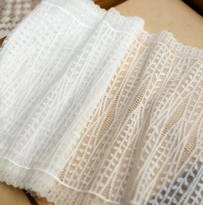 1 метр молочно белая кружевная отделочная лента крошечная эластичная ткань
