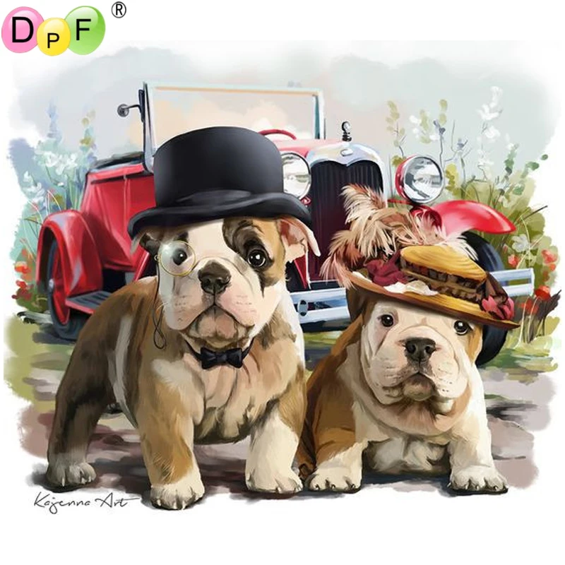 DPF сделай сам уличная вышивка с собакой 5D алмазная домашний декор набор мозаики