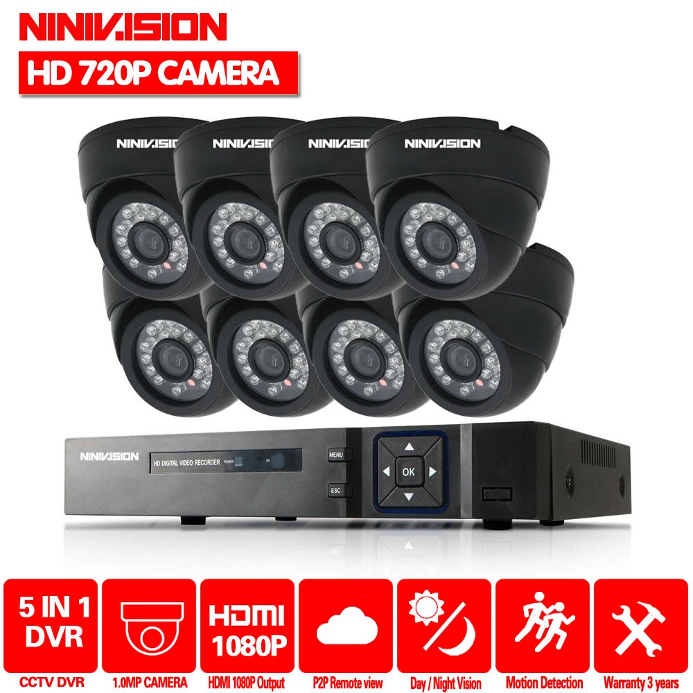 Камера видеонаблюдения HD 8 каналов 1080P 720 МП|cctv system|video surveillance systemsurveillance system |