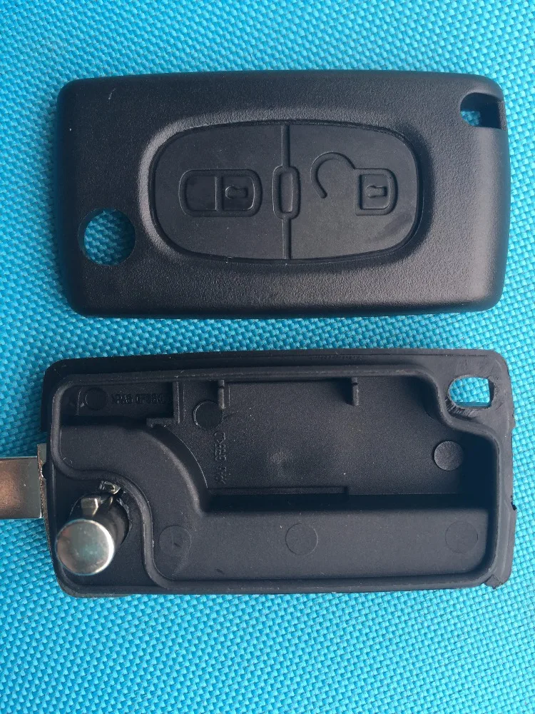 10 шт./лот Сменный Чехол для ключа Peugeot 2 кнопочный откидной пульта дистанционного