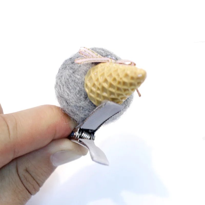 2 шт мультфильм дизайн детские шпильки для волос шерсть моделирование мороженое