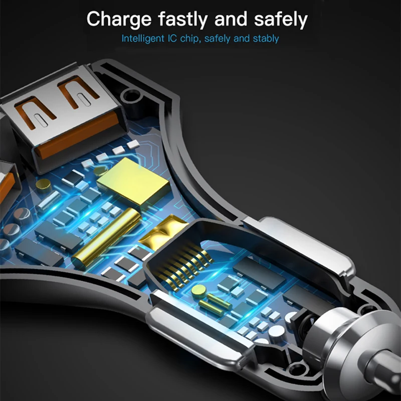 Автомобильное зарядное устройство Baseus QC 3 0 быстрая зарядка с двумя usb-портами