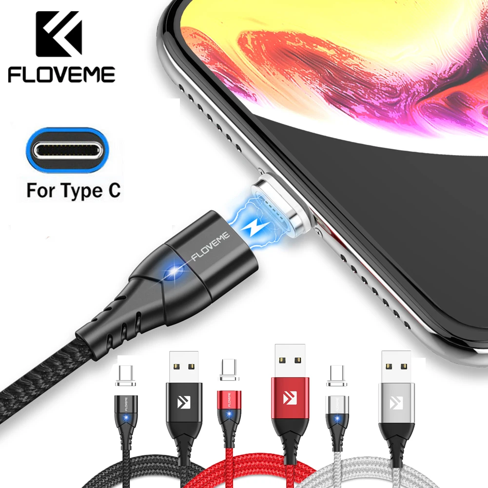 Магнитный кабель для быстрой зарядки 3A для samsung S9/S10 Plus huawei P30 Pro Xiaomi USB C type C кабель для зарядки мобильного телефона шнур для передачи данных