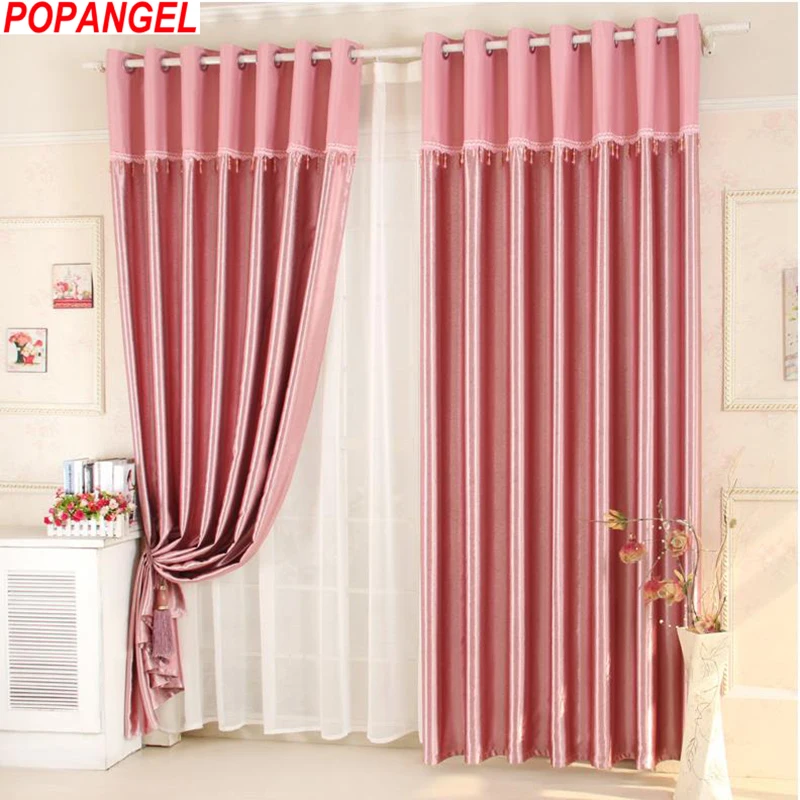 Популярные затемняющие оконные шторы Popangel для гостиной из полиэстера с