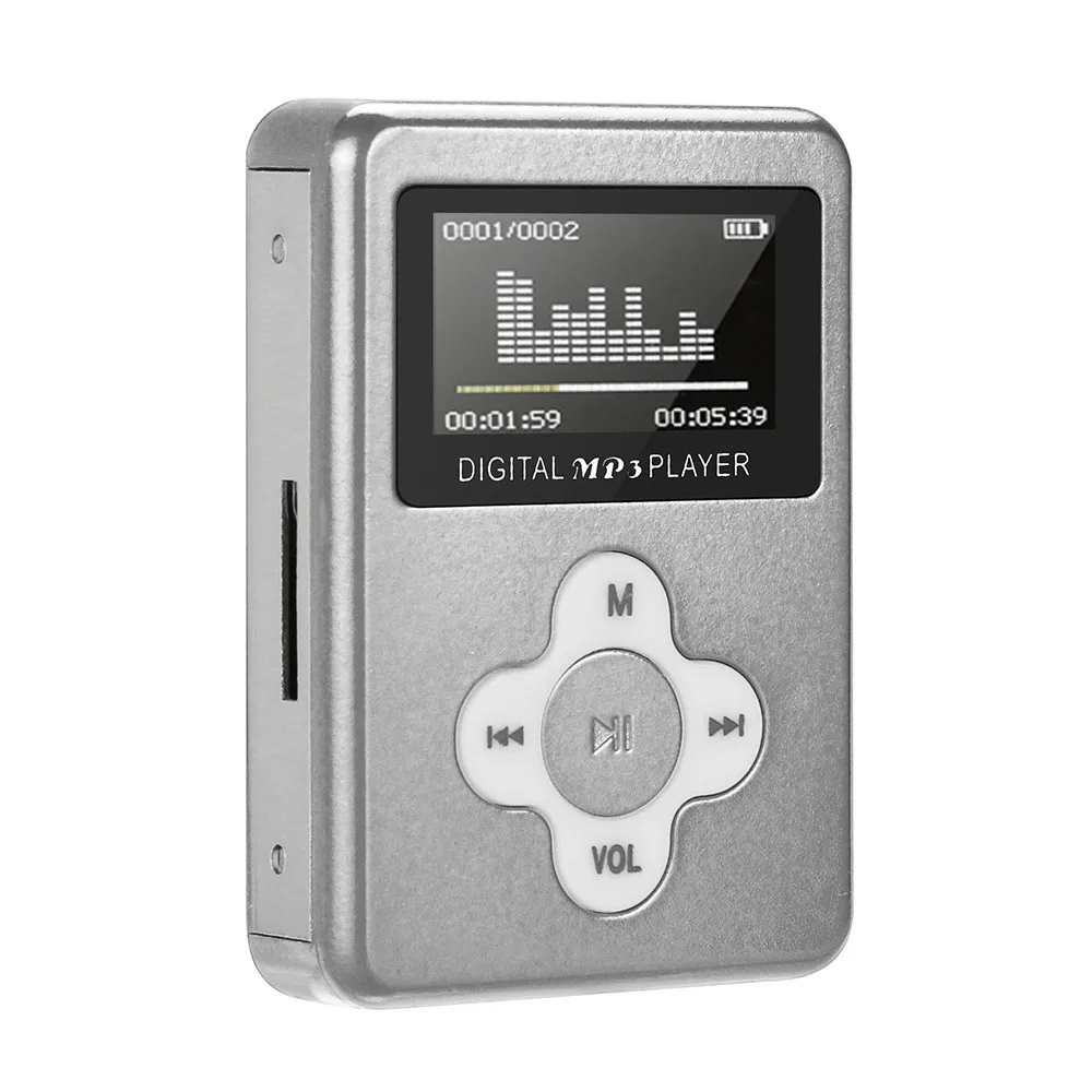 Hifi портативный зеркальный Мини USB цифровой ЖК-экран Mp3 музыкальный плеер Поддержка 32 Гб SD TF карта USB кабель Мода