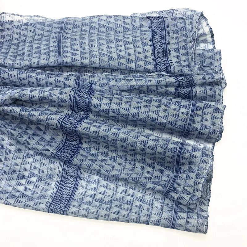 2018New простой принт с геометрическим узором узор хлопок шарф Женская Пашмина