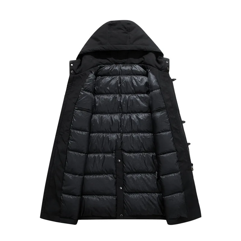Мужская парка на гусином пуху осенняя/зимняя теплая средней длины|coat down|coat fashioncoats