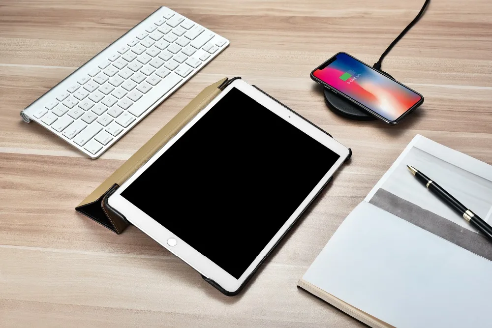 Icarer винтажный Чехол-книжка из натуральной кожи для iPad Air 10," Бизнес Ретро Кожаный чехол-книжка для iPad Air 10,5"