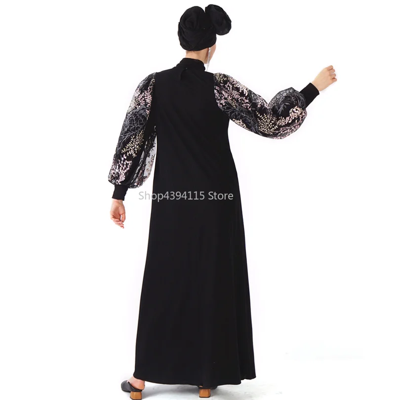 Черное мусульманское платье abaya Vestidos Caftan Ramadan Турция Дубай женское арабский