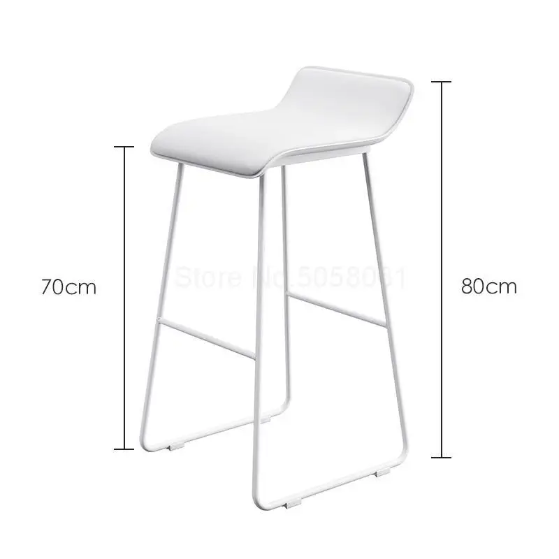 ml2 Nordic bar stool casual home simple creative wrought iron bar chair front desk red coffee high stool - Цвет: ml2