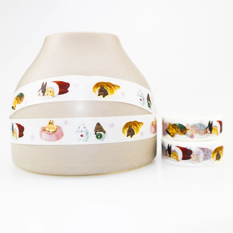 Набор декоративного скотча Васи липкие животные шаблон маскирующий бумажный