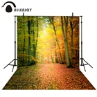 Фон для фотосъемки Allenjoy с осенними листьями и красивым фотографическим лесом