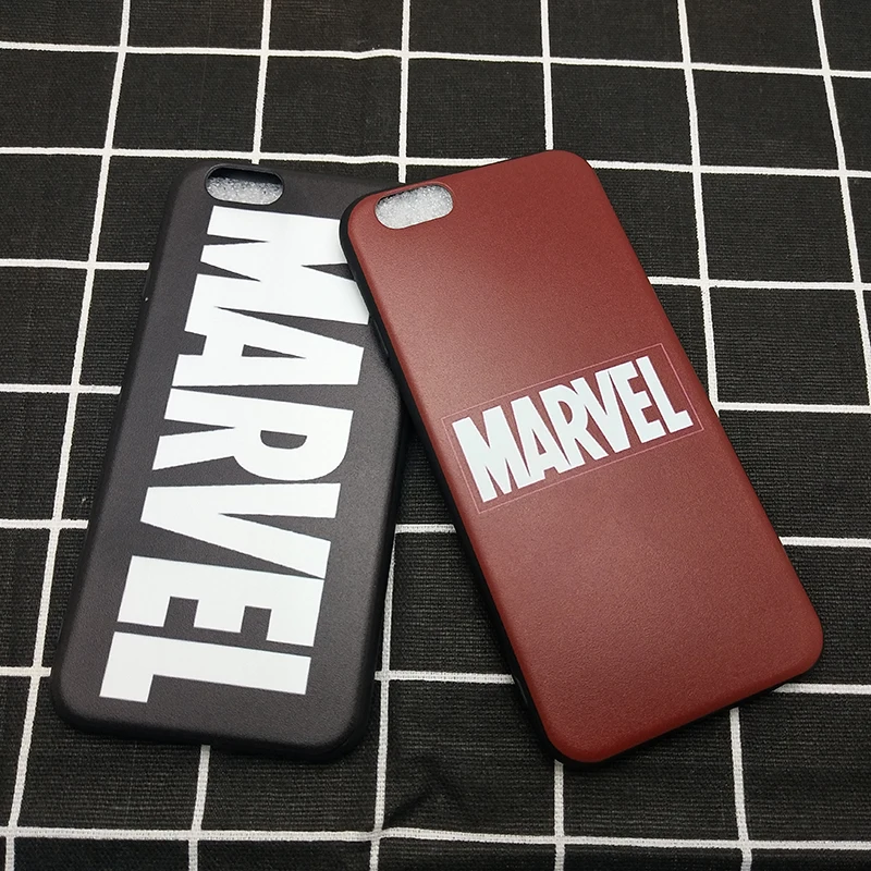 Умный чехол Marvel Superheroes Мстители черный мягкий для телефона Apple iPhone 8 7 6 6S Plus X XS MAX 5 5S