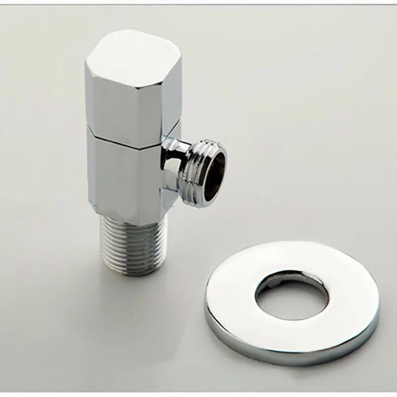 

Chrome Brass 1/2" Thread Angle Valve High Quality for Bathroom Kitchen Faucet Tap Shower Assurance Plating