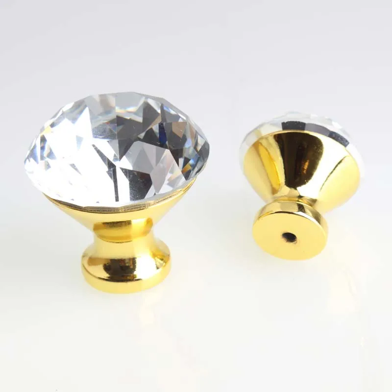 Прозрачные прозрачные ручки для ящиков и шкафов k9 кухонных модные роскошные