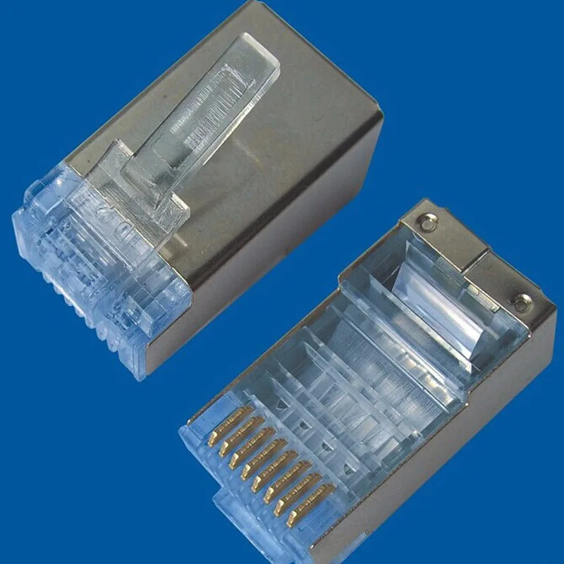 50 шт. RJ45 Cat6 Cat6a Экранирование сетей разъемов штепсельные клеммы для модема