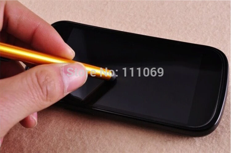 100 шт./лот мини ручки сенсорный стилус для емкостного экрана с зажимом iphone 4s 5 6 Plus