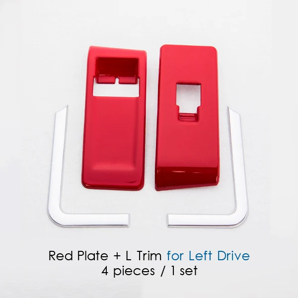 Red plate L Trim Подходит для VW Beetle Автомобильная дверь окно переключатель панель декоративная крышка Накладка отделка внутренние аксессуары для стайлинга автомобилей - Название цвета: Red plate L Trim