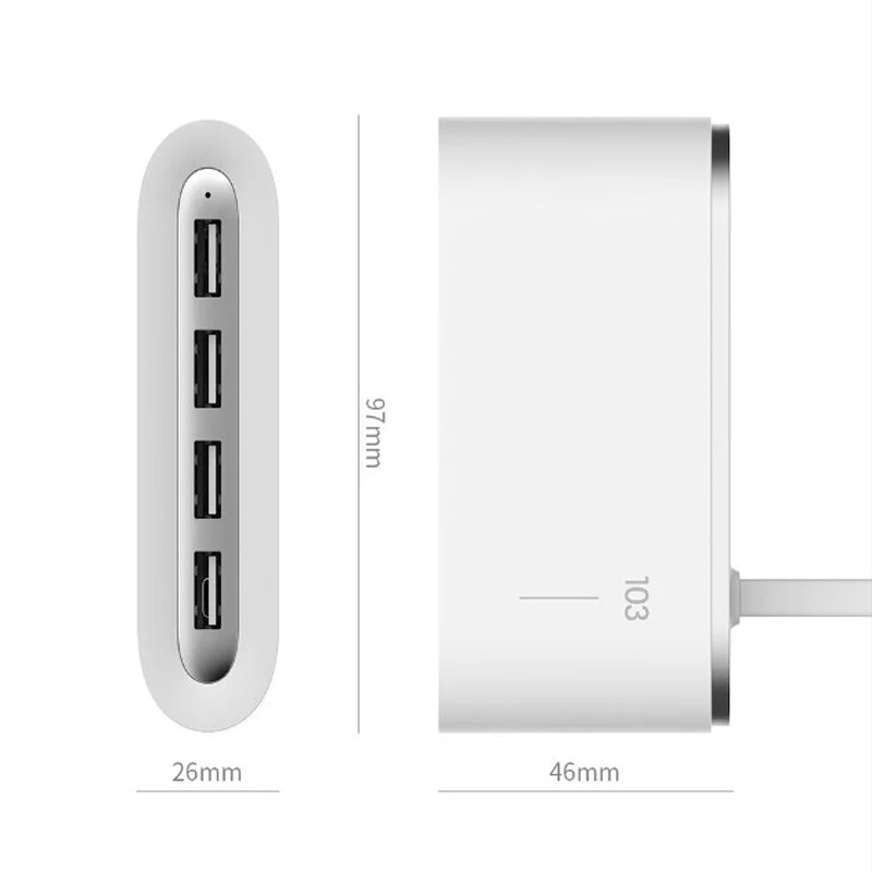 Xiaomi Новый USB 4 портовый удлинитель сплиттер 2 0 концентратор линия может быть