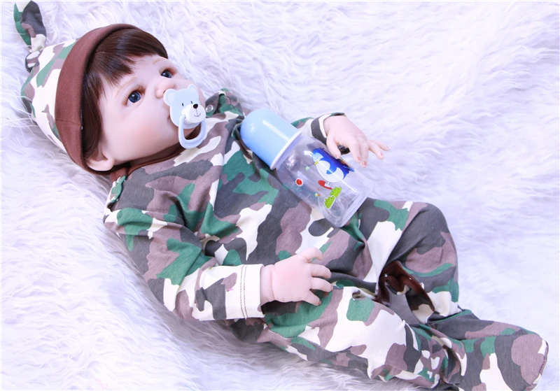 Силиконовая кукла reborn baby boy 22 дюйма 55 см для всего тела новорожденных девочек