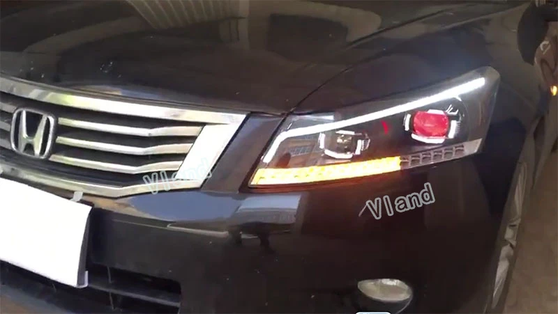 Demon No Bulb Для Honda Accord 2008 2009 2010 2011 2012 фары лампа сборки Elantra передние фары светодиодный фар изменить изготовленный на заказ - Цвет: Demon No Bulb
