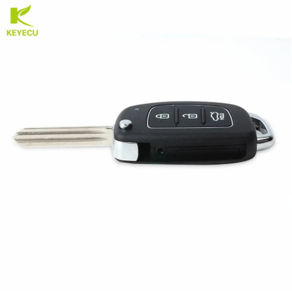 KEYECU 3 кнопки Замена складной дистанционный ключ брелок 433 МГц ID46 для Hyundai Elantra 2014 2016
