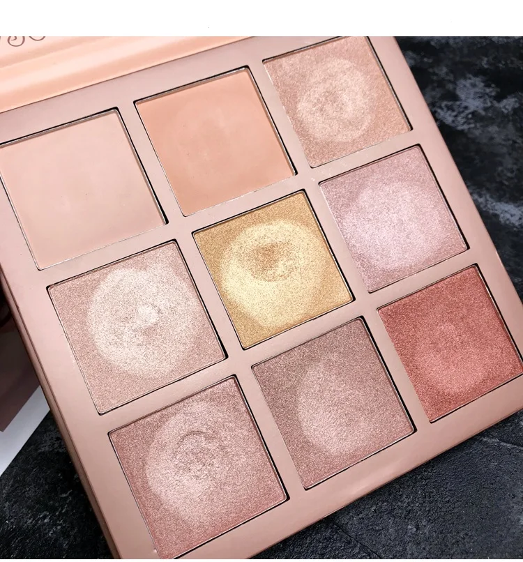 9 цветов хайлайтер Шиммер и блеск губы лицо бронзер Highliter Glow Kit Countour макияж хайлайтер Iluminador Maquiagem