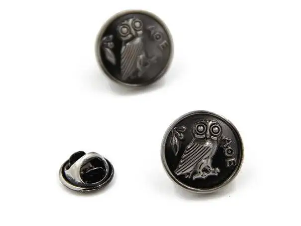 Винтажные круглые броши в виде совы стиле ретро 10 шт./лот значки наклейки на