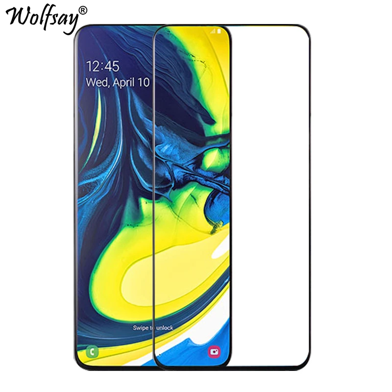 Полное покрытие из закаленного стекла для Samsung Galaxy A90 защита экрана весь клей