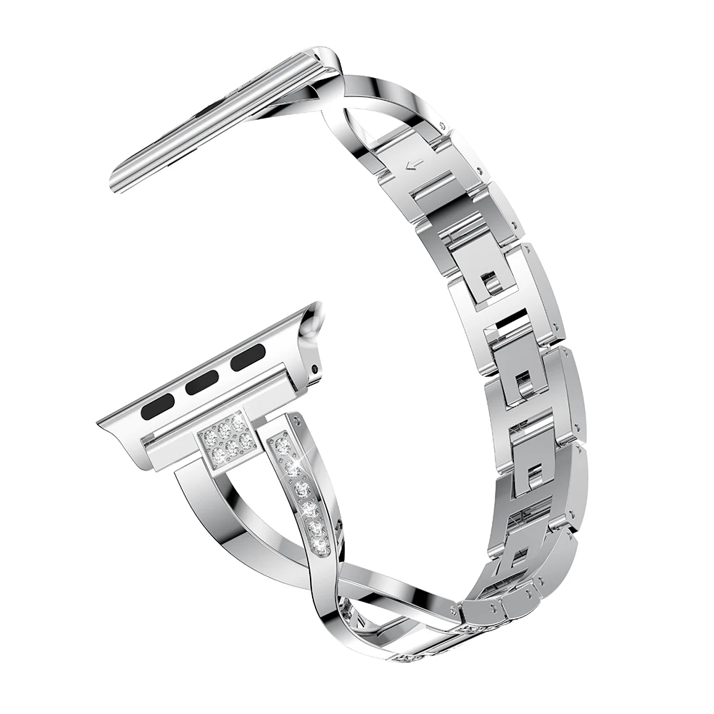 Ремешок из нержавеющей стали для Apple Watch Band 42/44 мм металлический сменный Браслет